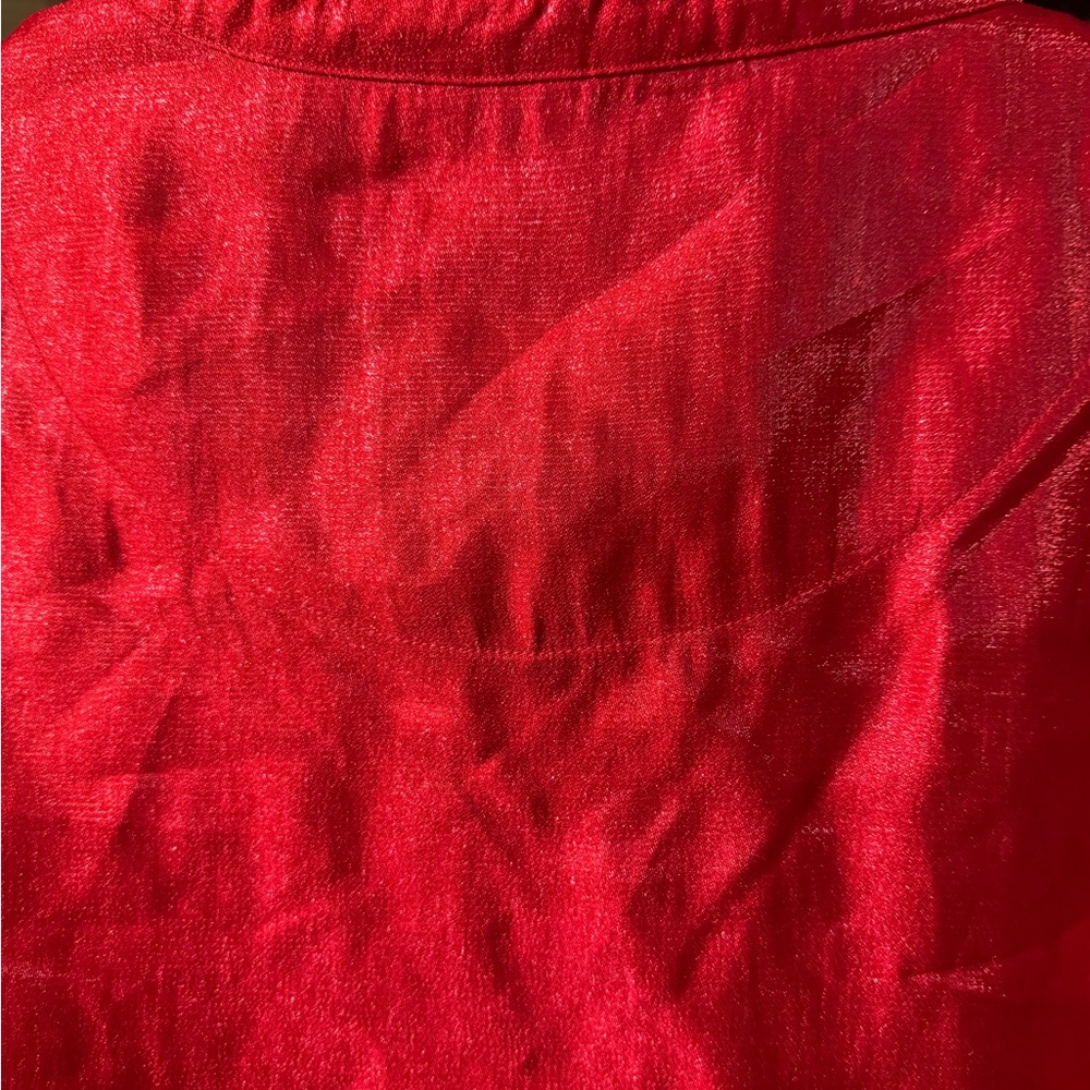 Multiples Vibrant Red Button-Up Jacket NWT - image 8